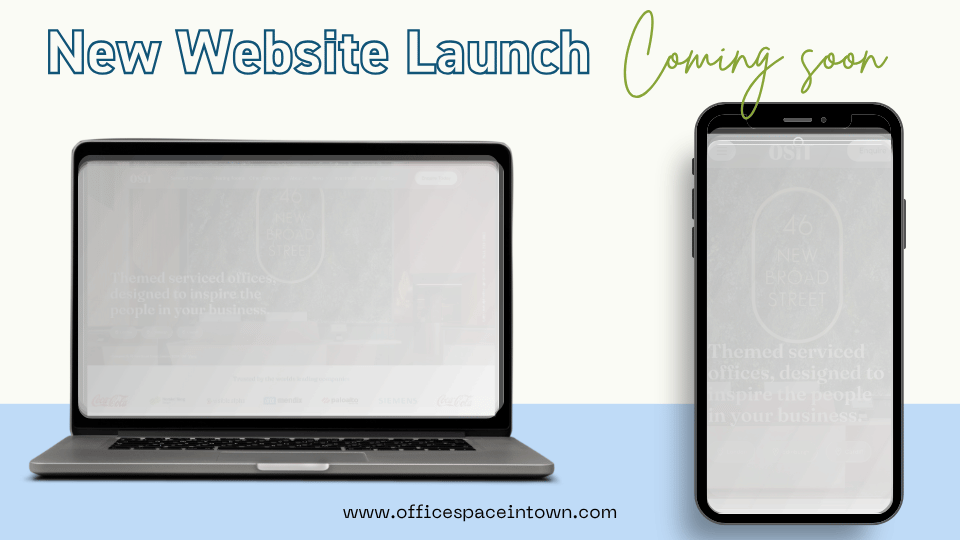 Minimalist Website Launch Computer Mockup Instagram Post